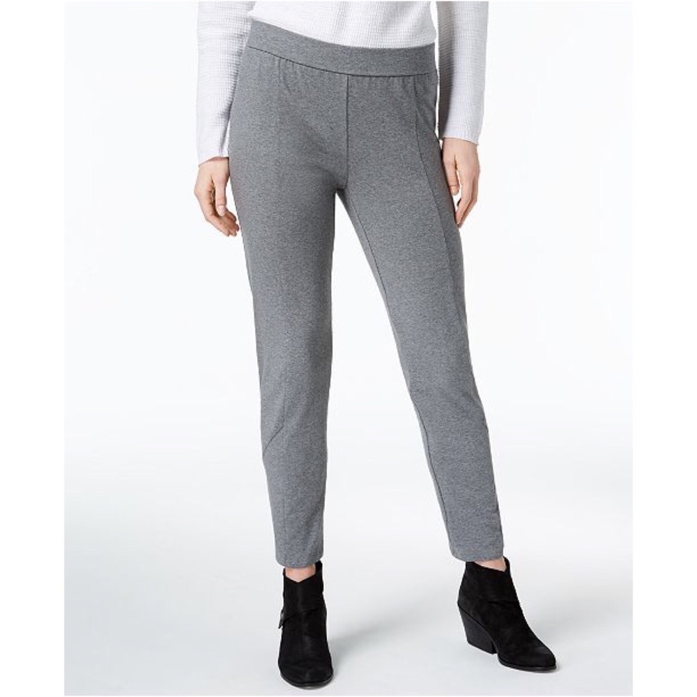 Eileen Fisher Ankle-Zip Pull-On Skinny Pants